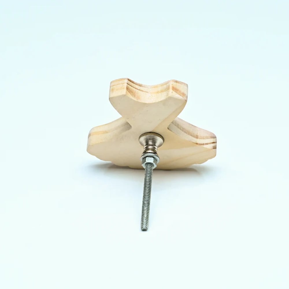 Handmade Pine Wood Pink Dress Knob for Kids Furniture